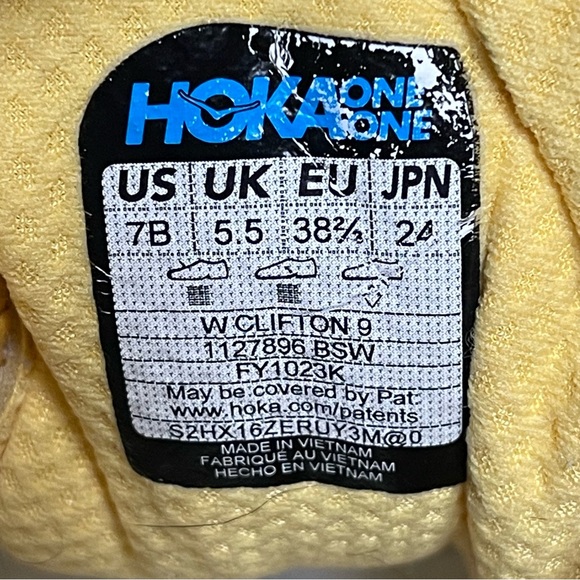 Hoka One One Clifton 9 Women's White Running Shoes Size 7B - Picture 3 of 16